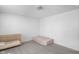 White bedroom featuring a small bed and light colored walls over carpet floors at 12258 Weathered Edge Dr, Fishers, IN 46037