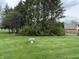Lush green backyard featuring mature trees and a charming bird bath at 1304 Park Meadow Dr, Beech Grove, IN 46107