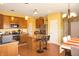 Bright kitchen with a center island, stainless steel appliances, and an adjacent dining area at 1416 Gleneagle Dr, Indianapolis, IN 46239