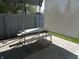 Covered parking structure featuring a picnic table at 1722 N Parker Ave, Indianapolis, IN 46218
