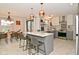 Modern kitchen featuring an island, stainless steel appliances, and stylish pendant lighting at 1741 Terrace Ct, Franklin, IN 46131