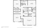 Second floor blueprint displaying bedrooms, bathrooms, a laundry room and utility closets at 1862 Downey Ln, Greenfield, IN 46140