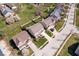Residential neighborhood view from above, highlighting manicured lawns and tree-lined streets at 19546 Forsythe Dr, Noblesville, IN 46060