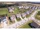 A beautiful neighborhood captured from above, showcasing neatly arranged homes and green spaces at 19546 Forsythe Dr, Noblesville, IN 46060