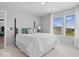 Cozy bedroom with neutral walls, large windows, and comfortable bedding at 19546 Forsythe Dr, Noblesville, IN 46060