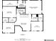 Detailed third floor plan featuring bedrooms, bathrooms, closets, and a media room with dimensions at 19546 Forsythe Dr, Noblesville, IN 46060