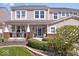 Charming two-story home featuring a covered porch with white rocking chairs, adding to its curb appeal at 19546 Forsythe Dr, Noblesville, IN 46060
