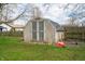 Durable backyard shed providing ample storage space for tools and equipment, enhancing property functionality at 20892 Overdorf Rd, Noblesville, IN 46062