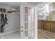 Walk-in closet area offering seamless flow to the outside deck space at 24 W Pine Ridge Dr, Westfield, IN 46074