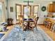 Dining room with a round table, wood chairs, and a bay window to let in natural light at 2509 Windsor Ct, Lebanon, IN 46052