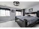 This primary bedroom has carpet flooring and windows allowing natural light at 253 Provincial Ln # Apt D, Avon, IN 46123