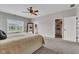 Well-lit primary bedroom with a walk-in closet and an ensuite bathroom at 2601 Viceroy Ln, Lebanon, IN 46052