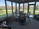Enclosed porch seating area, bathed in natural light, perfect for relaxing and entertaining guests at 2601 Viceroy Ln, Lebanon, IN 46052