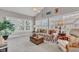 Bright sunroom with vaulted ceiling and multiple windows offering great views at 2601 Viceroy Ln, Lebanon, IN 46052