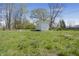 Large backyard features a small shed and plenty of space for outdoor activities and recreation at 2631 Collier St, Indianapolis, IN 46241