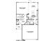 Layout of the first floor including a great room, kitchen, foyer, and 2 car garage at 3078 Creekridge Ct, Columbus, IN 47201