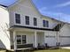 Charming two-story home featuring a one-car garage, white siding, and inviting front porch at 3767 Thomas Jefferson Ct, Westfield, IN 46074