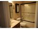Well-lit bathroom with a shower, toilet, vanity, and neutral decor at 45 Golden Tree Ln, Indianapolis, IN 46227