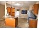 Modern kitchen with stainless steel appliances, granite counters, and neutral flooring at 45 Golden Tree Ln, Indianapolis, IN 46227