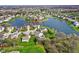 Stunning aerial view of the lakeside homes nestled in a picturesque community at 4827 Spring Flower Ct, Indianapolis, IN 46237
