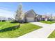 Attractive brick home with a two-car garage and a beautifully maintained lawn in a suburban neighborhood at 5083 Castamere Dr, Noblesville, IN 46062