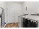 Laundry room equipped with a washer and dryer, and access to the backyard at 5083 Castamere Dr, Noblesville, IN 46062