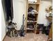 Walk-in closet with shelving and shoe racks at 5122 Montpelier Ct, Columbus, IN 47203