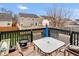 This wooden deck offers an inviting outdoor space to relax or entertain at 5157 Climbing Rose Pl, Indianapolis, IN 46254