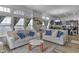 Well-lit living room showcases a modern design, comfortable seating, and seamless flow into the kitchen at 5157 Climbing Rose Pl, Indianapolis, IN 46254