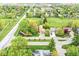 Stunning aerial view of a property surrounded by lush greenery at 5298 Royal Troon Way, Avon, IN 46123