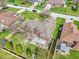 Aerial view of a home showcasing the backyard and mature trees at 5325 Tracey Jo Rd, Greenwood, IN 46142