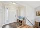Inviting foyer with tiled flooring, a bench with decorative pillows, and a view of the staircase at 5325 Tracey Jo Rd, Greenwood, IN 46142