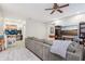 This living room features a large sectional sofa and plenty of space at 5325 Tracey Jo Rd, Greenwood, IN 46142