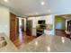Updated kitchen featuring modern stainless steel appliances and white cabinetry at 5441 Red Hawk Ln, Greenwood, IN 46142