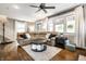 Spacious living room with hardwood floors, natural light, and ample seating at 5442 Hibben Ave, Indianapolis, IN 46219