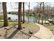 View of the lake with a walking path from backyard at 7014 Eagle Dr, Nineveh, IN 46164