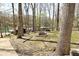 The backyard has a fire pit area and a view of the lake at 7014 Eagle Dr, Nineveh, IN 46164