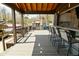 This elevated shot shows the bar exterior including the cooking area, seating, and dock beyond at 7014 Eagle Dr, Nineveh, IN 46164