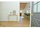Inviting entryway with a view into a stylish kitchen with a wood ceiling at 7014 Eagle Dr, Nineveh, IN 46164