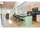 Stunning kitchen with a stylish center island, stainless steel appliances and a dining area nearby at 7014 Eagle Dr, Nineveh, IN 46164
