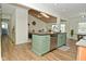 Bright kitchen featuring a central island with wood countertop and stainless steel appliances at 7014 Eagle Dr, Nineveh, IN 46164