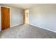 Bedroom with gray walls and carpet at 9362 Helmsdale Dr, Indianapolis, IN 46256
