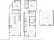 Comprehensive floor plans of the first and second floors alongside the detached garage layout at 1015 Villa Ave, Indianapolis, IN 46203