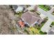 Aerial shot of a home with a large deck overlooking a wooded area at 10814 Tallow Wood Ln, Indianapolis, IN 46236