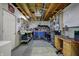 Unfinished basement with workshop, ample storage, and work benches at 10814 Tallow Wood Ln, Indianapolis, IN 46236