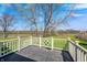 Balcony view overlooking green space, mature trees and a pond at 10846 Hamilton Pass, Fishers, IN 46037
