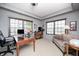 Comfortable office with large windows, custom trim and a tray ceiling at 10846 Hamilton Pass, Fishers, IN 46037