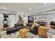 Basement featuring a sectional sofa, ping pong table, and recessed lighting at 11509 Wildlife Ct, Zionsville, IN 46077