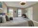 Well-lit bedroom with carpet flooring and light-blocking curtains at 11509 Wildlife Ct, Zionsville, IN 46077