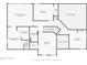 A floor plan showcasing the layout of the home's second story with bedrooms and bathroom dimensions listed at 11509 Wildlife Ct, Zionsville, IN 46077